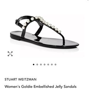 Stuart Weitzman Goldie black sandals